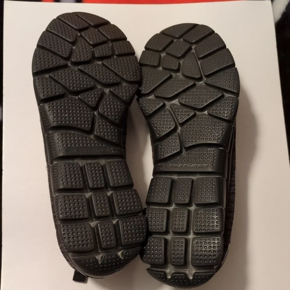 Skechers Slip-On Knit Sneakers in Dark Gray